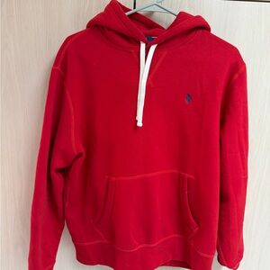Ralph Lauren Red Hoodie with Embroidered Logo